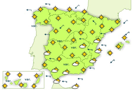 weerkaart spanje 2